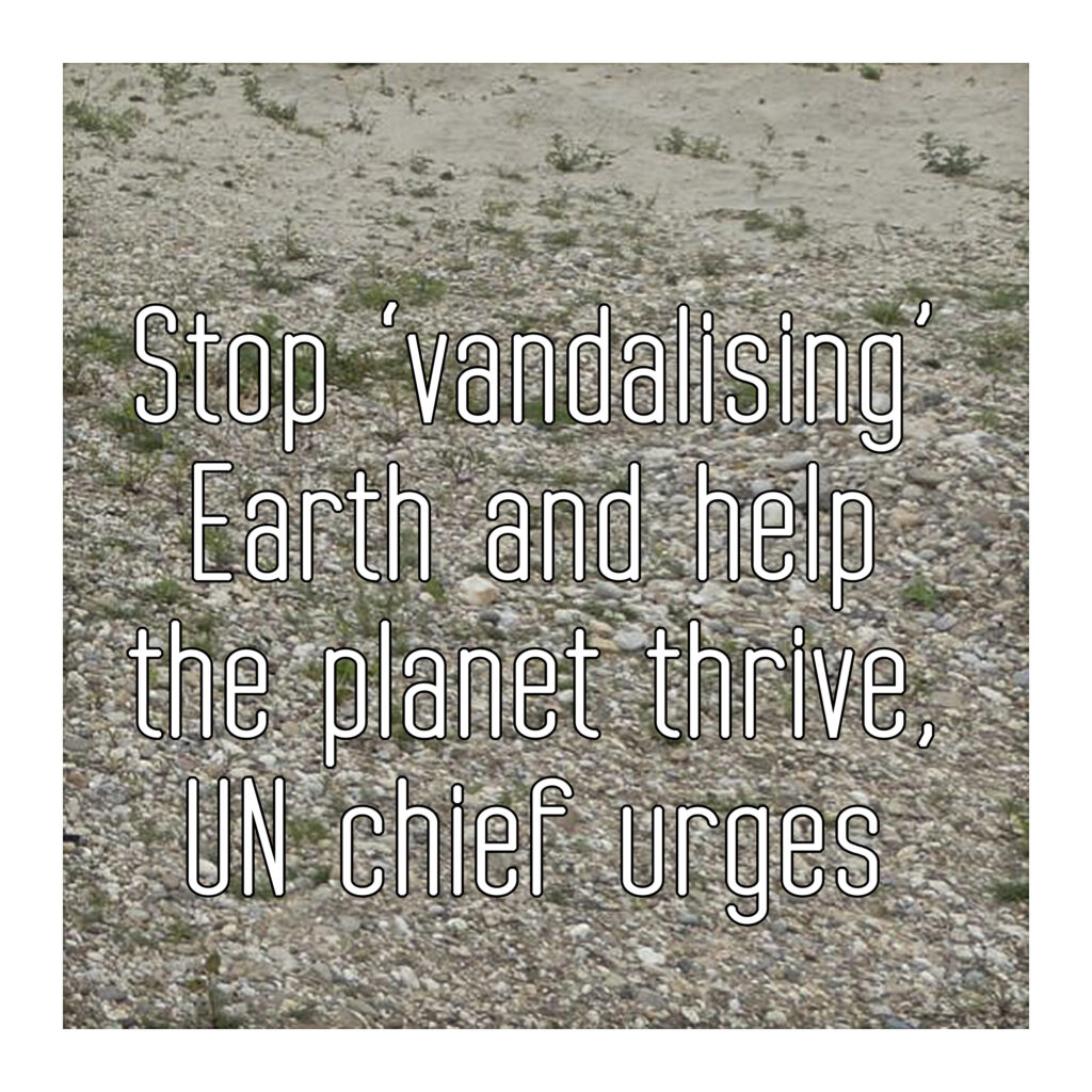 Stop ‘vandalising’ Earth and help the planet thrive, UN chief urges